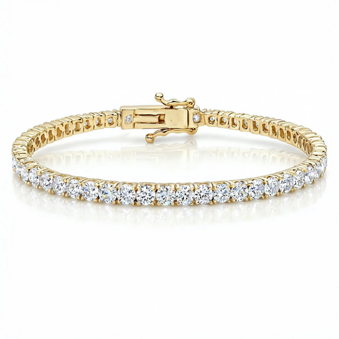 Classic Tennis Bracelet – Gold or Silver Diamond Bracelet