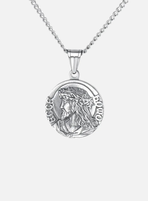 Jesus Coin Necklace – Gold or Silver Serenity Prayer