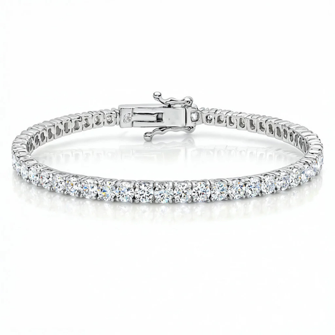 Classic Tennis Bracelet – Gold or Silver Diamond Bracelet