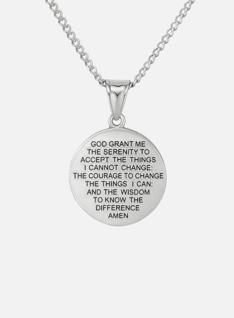 Jesus Coin Necklace – Gold or Silver Serenity Prayer