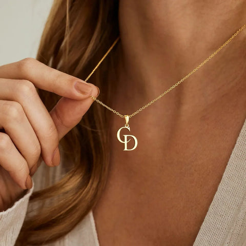 Personalised Double Letter Necklace
