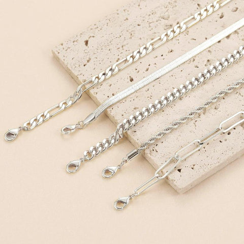 Gold Bracelet Stack for Women – 5 Piece Chain Bracelets