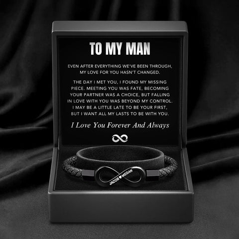 Personalised Infinity Bracelet for Him