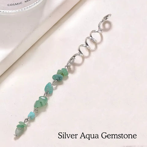 Boho Hair Jewel Set – Gemstone Hair Spirals (3 Pack)
