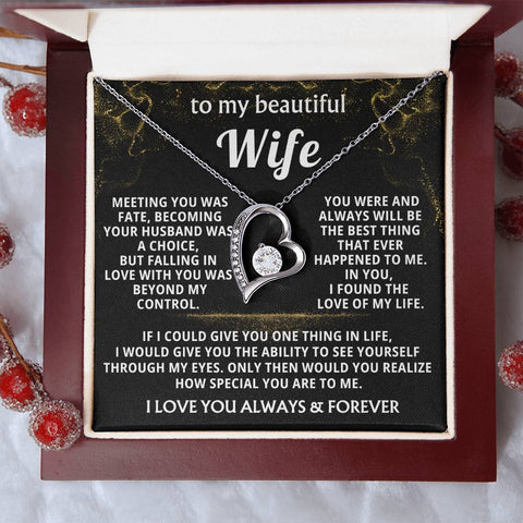 Wife Necklace Gift – Forever Love Heart Pendant