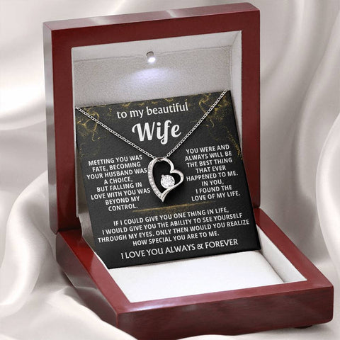 Wife Necklace Gift – Forever Love Heart Pendant