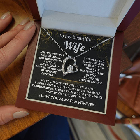 Wife Necklace Gift – Forever Love Heart Pendant