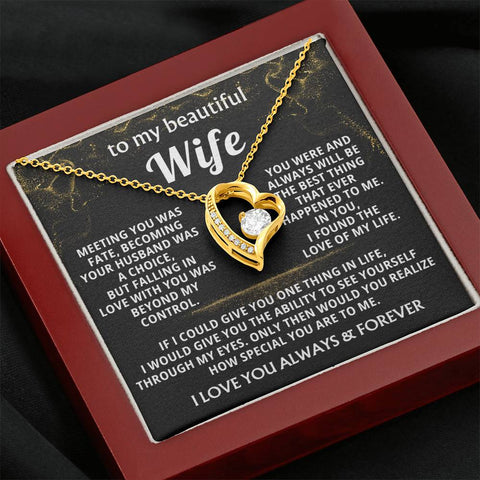 Wife Necklace Gift – Forever Love Heart Pendant