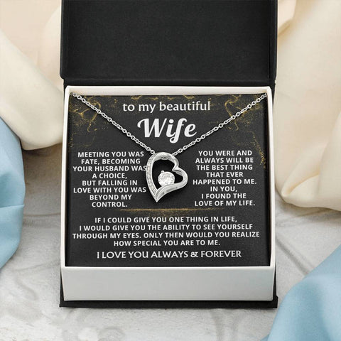 Wife Necklace Gift – Forever Love Heart Pendant