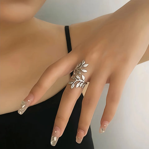 Botanical Leaf Wrap Ring