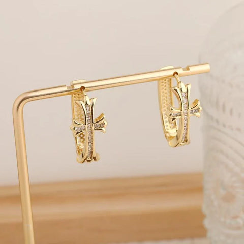 Cross Hoop Earrings for Women – Everyday Christian Jewelry