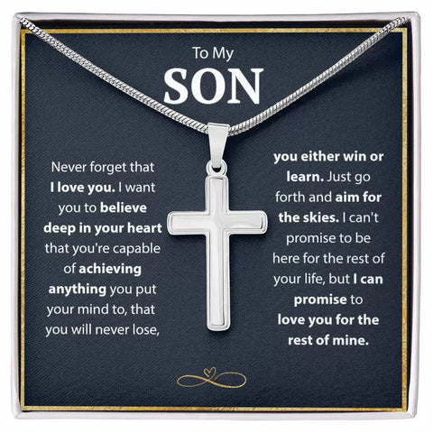 Son, Do Your Best - Cross Necklace