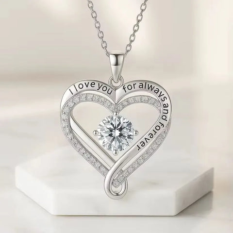 To My Wife Heart Necklace – Forever & Always Gift Box