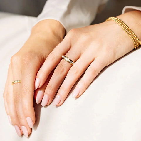 Crystal Spinner Anxiety Ring